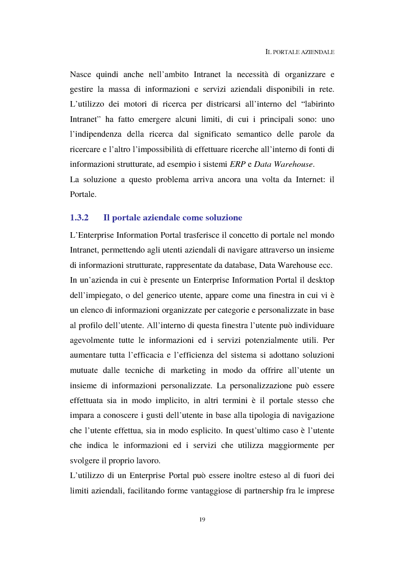 Anteprima della tesi: Progetto e realizzazione di un Enterprise Information Portal, Pagina 11