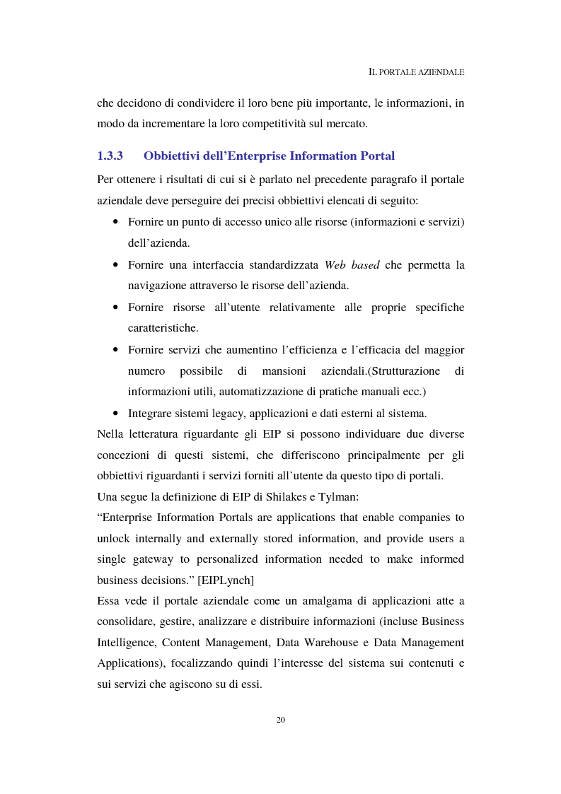 Anteprima della tesi: Progetto e realizzazione di un Enterprise Information Portal, Pagina 12