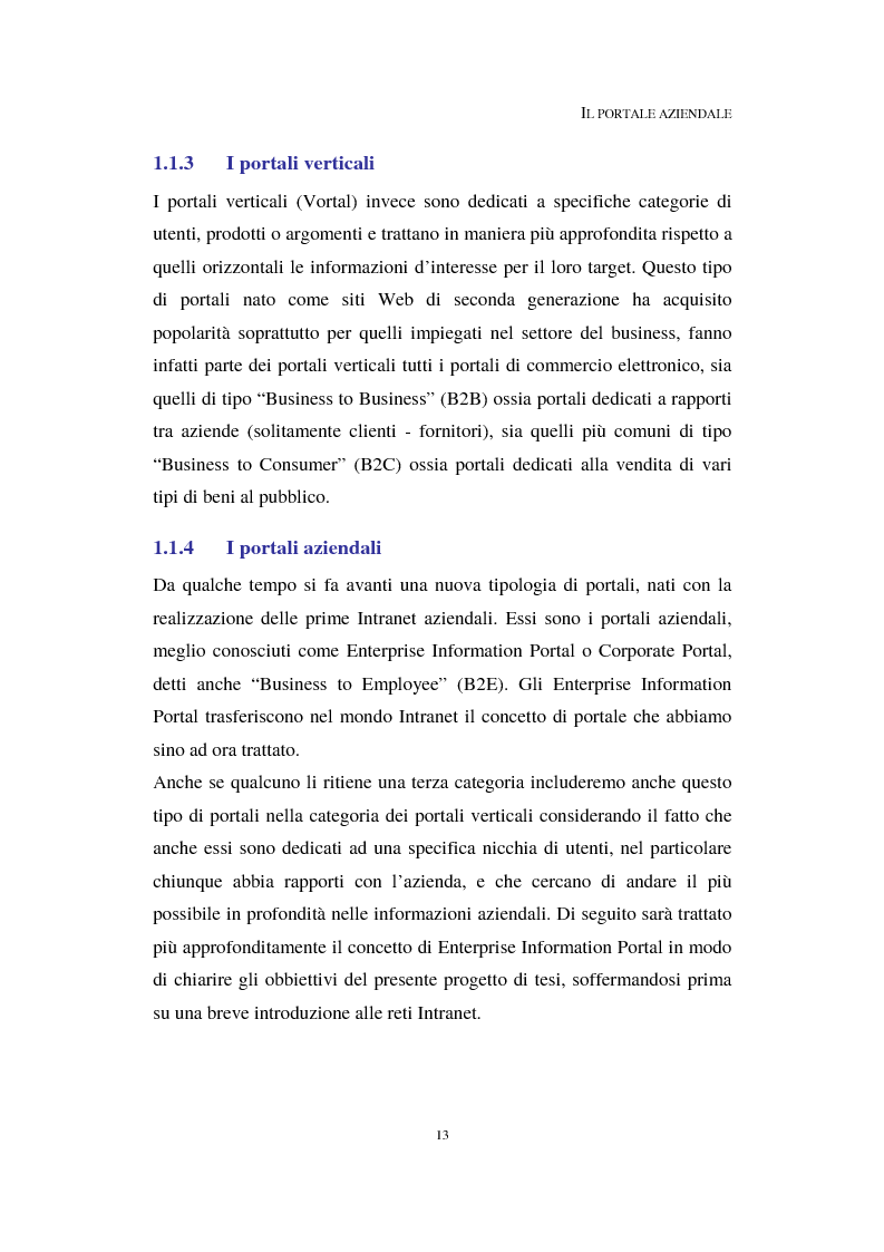 Anteprima della tesi: Progetto e realizzazione di un Enterprise Information Portal, Pagina 5