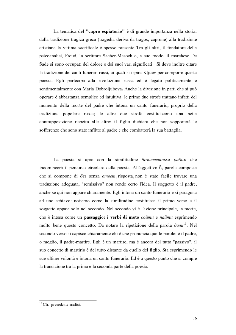 Anteprima della tesi: Kljuev le verità nelle poesie e nella realtà. Kljuev ed alcuni pensatori tedeschi. (Dubbi, problemi e controversie), Pagina 13