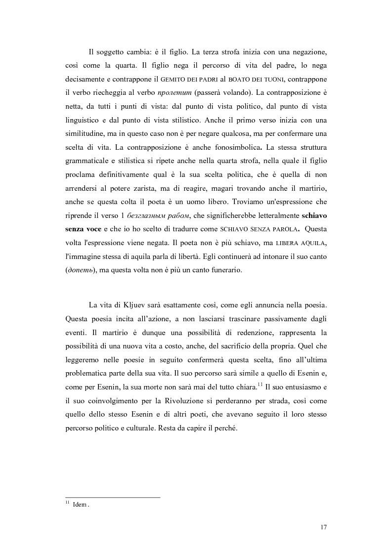 Anteprima della tesi: Kljuev le verità nelle poesie e nella realtà. Kljuev ed alcuni pensatori tedeschi. (Dubbi, problemi e controversie), Pagina 14