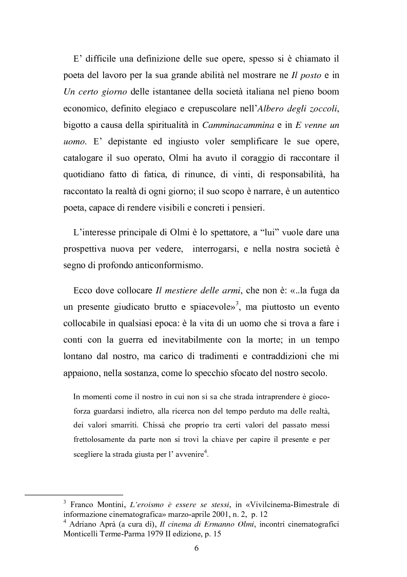 Anteprima della tesi: ''Il mestiere delle Armi'' di Ermanno Olmi: Forma, enunciazione, rappresentazione della morte, Pagina 2