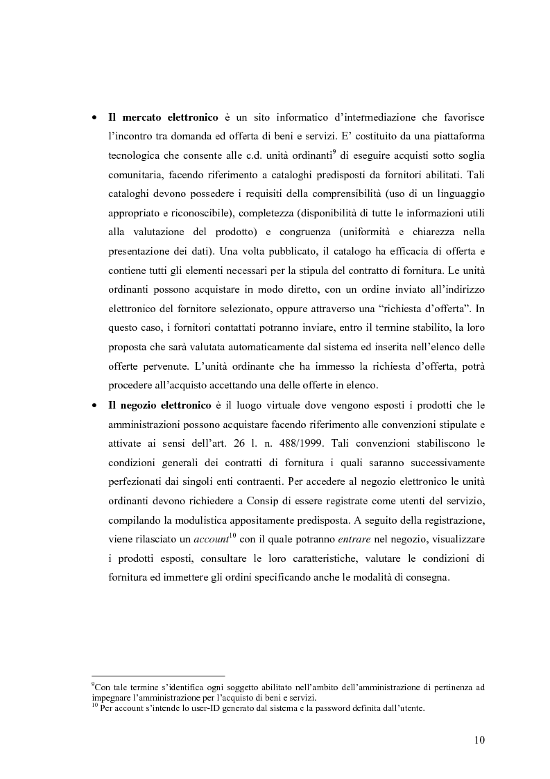 Anteprima della tesi: La centralizzazione degli acquisti e le procedure e-procurement, Pagina 8