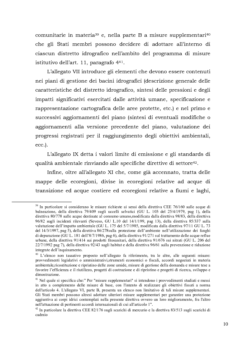 Anteprima della tesi: Acqua. Tutela e gestione nel diritto comunitario e nel diritto interno., Pagina 13