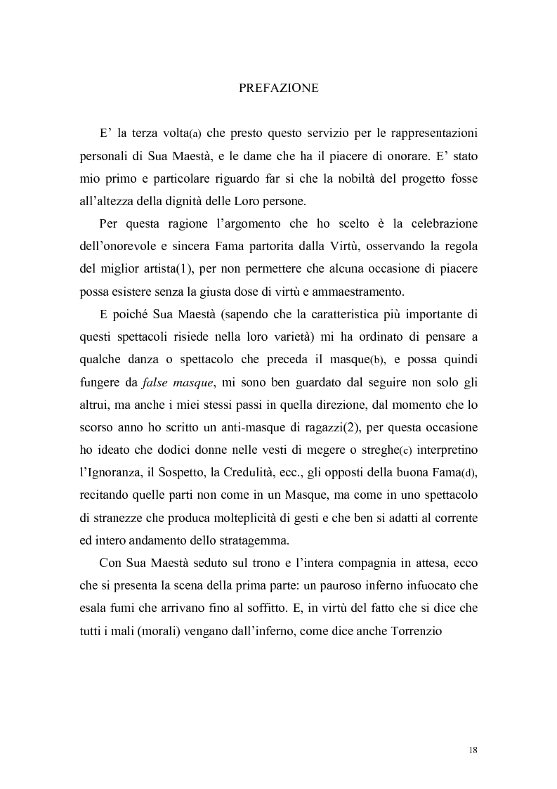 Anteprima della tesi: "The Masque of Queens" di Ben Jonson, Pagina 15