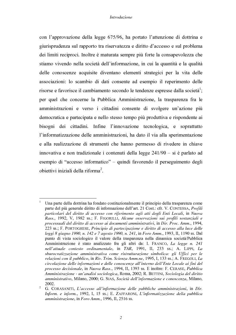 Anteprima della tesi: Trasparenza e informatizzazione nell'Amministrazione Locale, Pagina 2