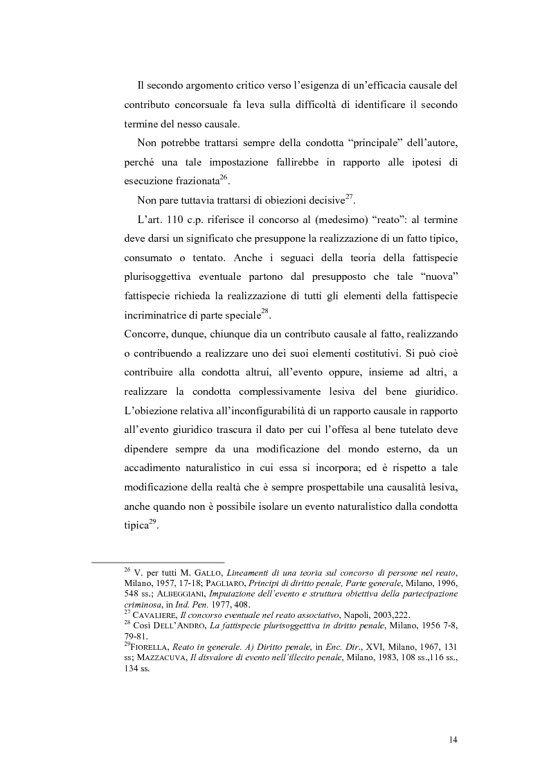 Anteprima della tesi: Il concorso esterno nei reati associativi, Pagina 12