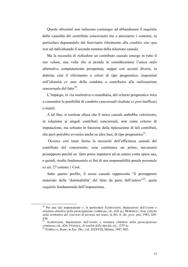 Anteprima della tesi: Il concorso esterno nei reati associativi, Pagina 13