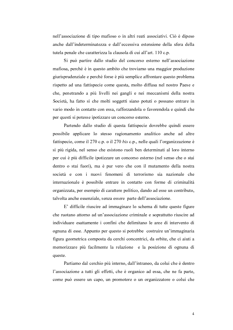 Anteprima della tesi: Il concorso esterno nei reati associativi, Pagina 2