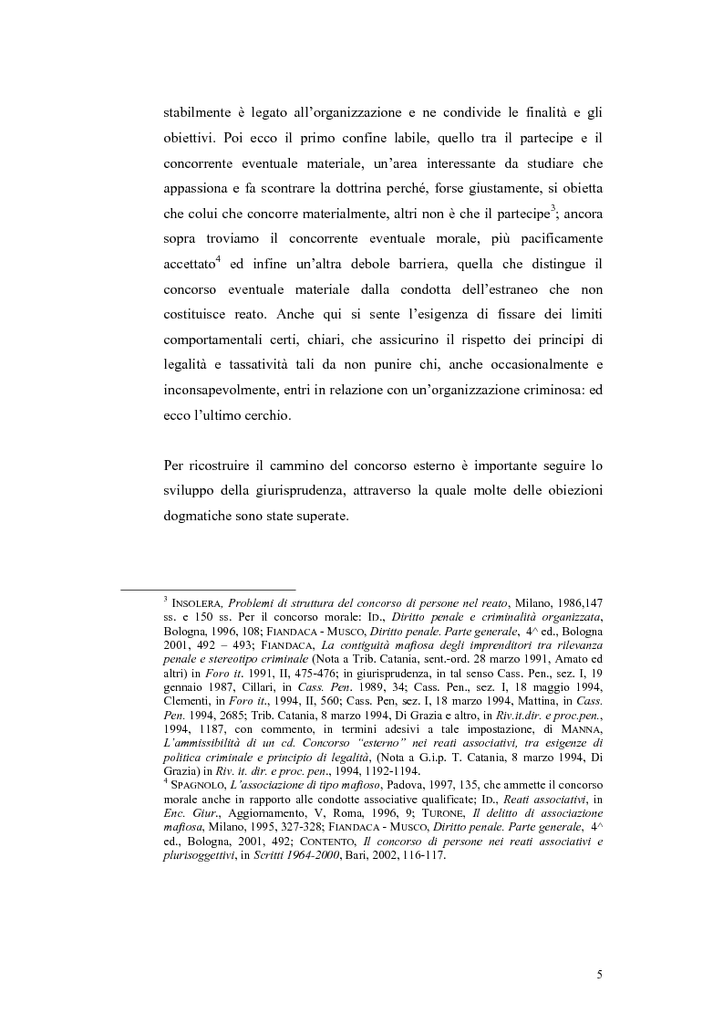 Anteprima della tesi: Il concorso esterno nei reati associativi, Pagina 3