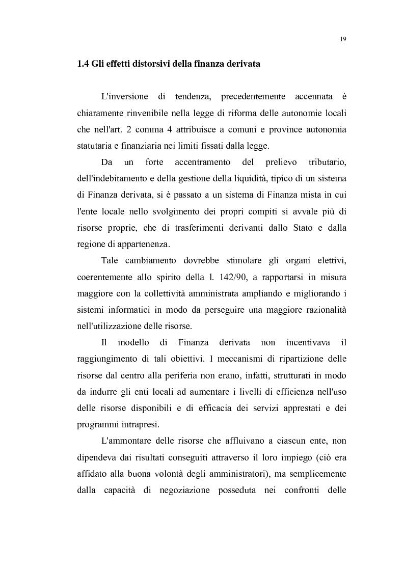 Anteprima della tesi: Il bilancio dell'ente locale come strumento di guida verso l'economicità della gestione, Pagina 12