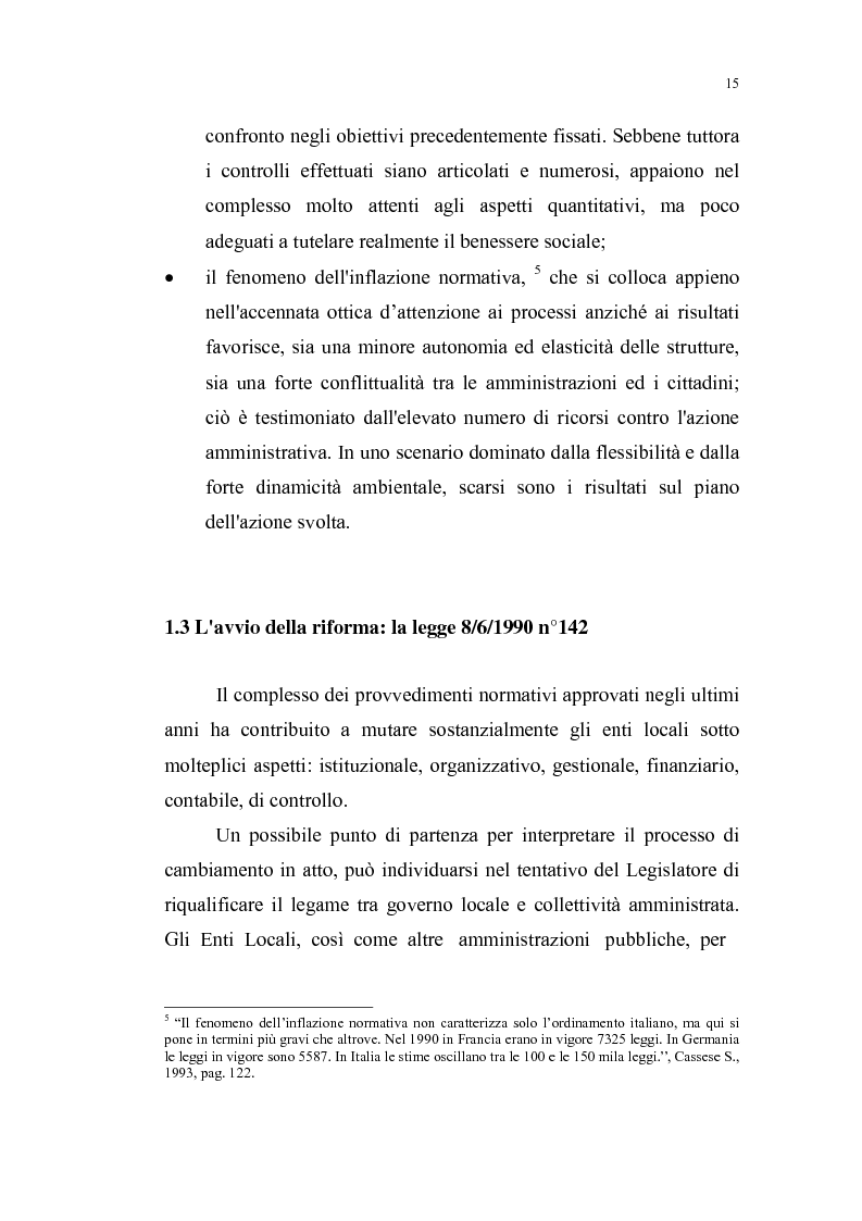 Anteprima della tesi: Il bilancio dell'ente locale come strumento di guida verso l'economicità della gestione, Pagina 8
