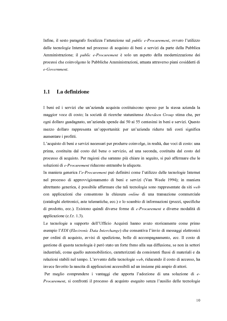 Anteprima della tesi: Valutazione dei sistemi di e-Procurement, Pagina 5
