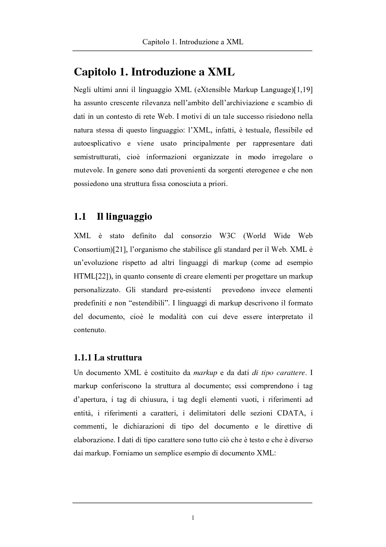 Anteprima della tesi: Un’interfaccia per il supporto all'interrogazione efficace di documenti XML: introduzione di preferenze utente in XPATH, Pagina 4