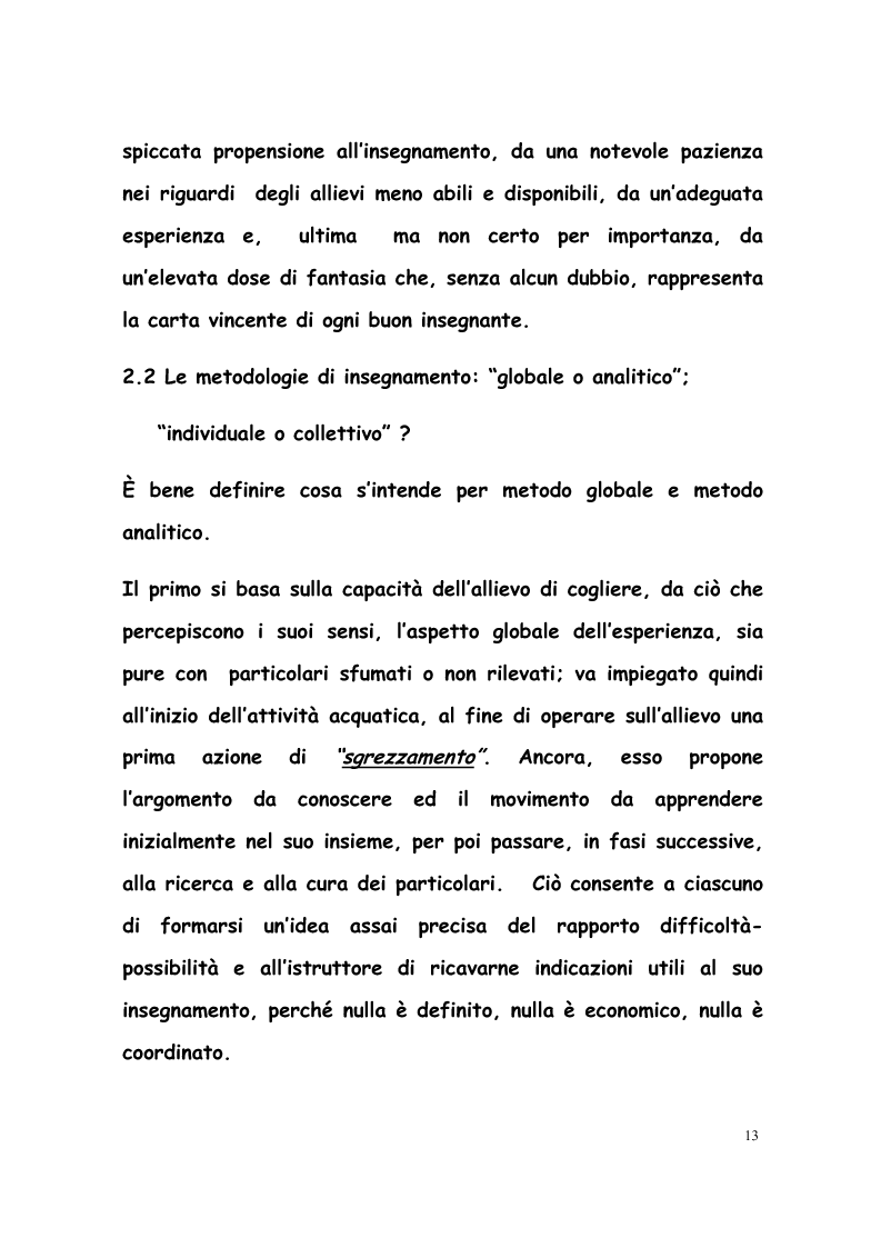 Anteprima della tesi: La formazione di tecnici di nuoto in Italia, Francia, Belgio e Olanda, Pagina 12