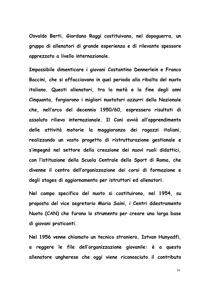 Anteprima della tesi: La formazione di tecnici di nuoto in Italia, Francia, Belgio e Olanda, Pagina 9