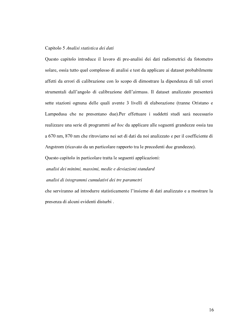 Anteprima della tesi: Fotometria Solare per la validazione di Prodotti Telerilevati, Pagina 12