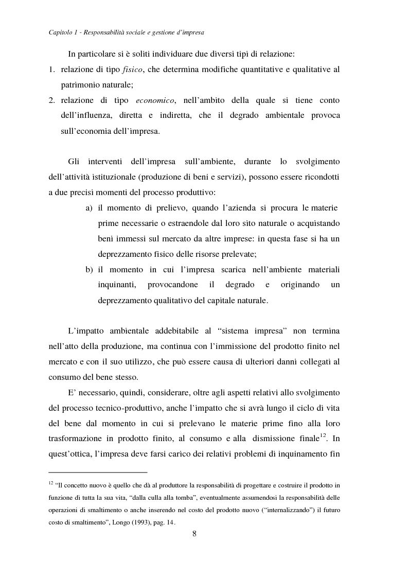 Anteprima della tesi: La responsabilità ambientale e il bilancio sociale: l'esperienza del comparto chimico e petrolifero della provincia di Livorno, Pagina 10