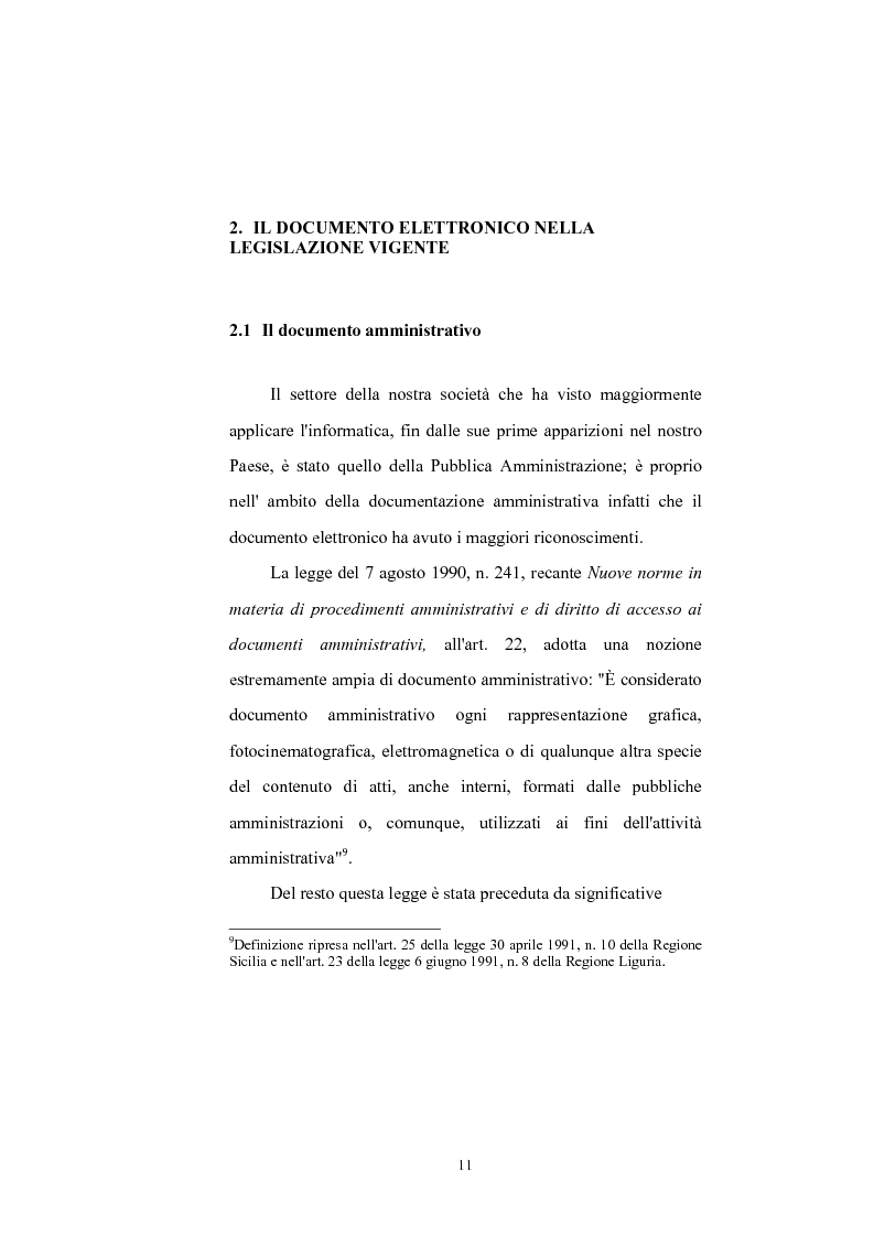Anteprima della tesi: Il documento: nuove tecnologie (documento elettronico e firma digitale), Pagina 11