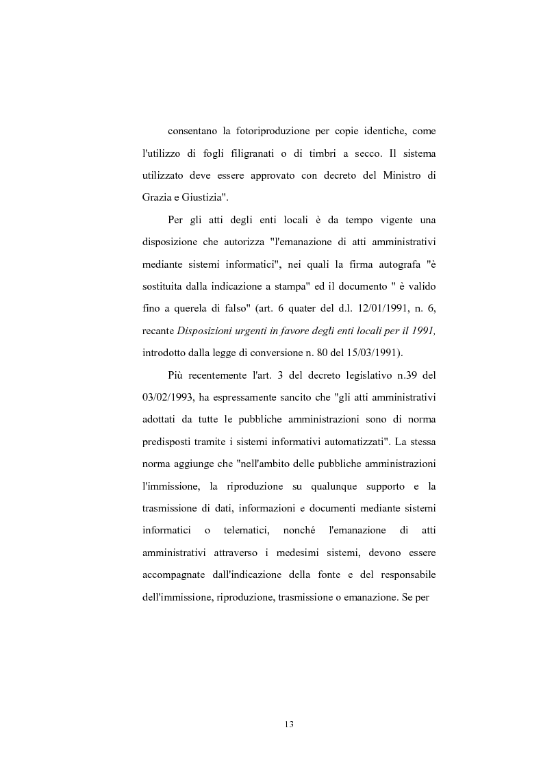 Anteprima della tesi: Il documento: nuove tecnologie (documento elettronico e firma digitale), Pagina 13