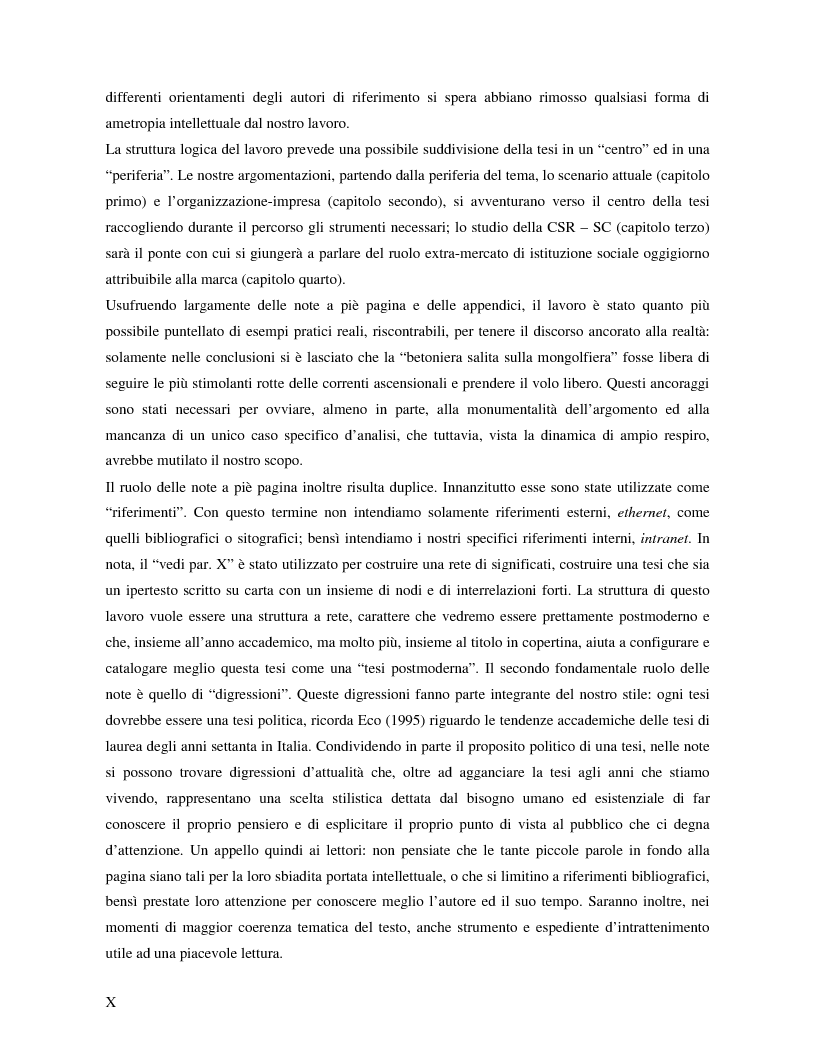 Anteprima della tesi: Marche e tessuto sociale: un approccio interdisciplinare. Dall'analisi dei valori di marca, all'ipotesi di una successione postmoderna delle istituzioni sociali., Pagina 4