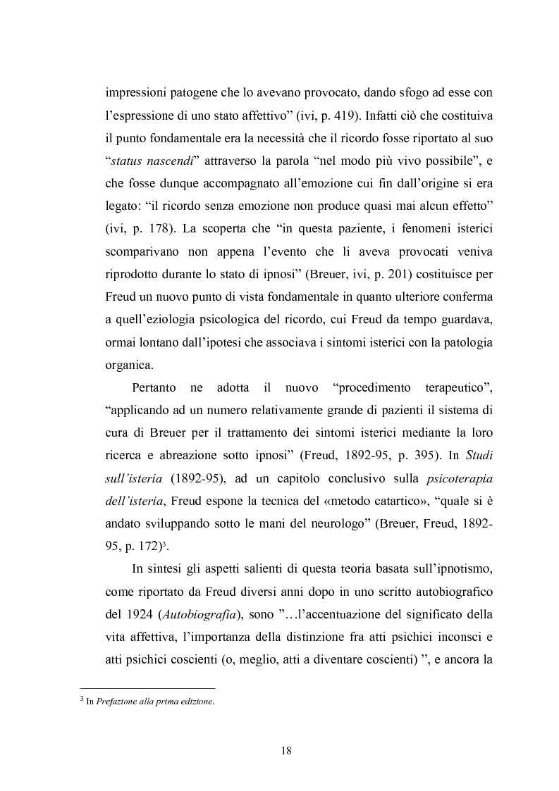 Anteprima della tesi: Il meccanismo della rimozione nella vita psichica - Sue connessioni con la scissione nella psicoanalisi delle psicosi, Pagina 15