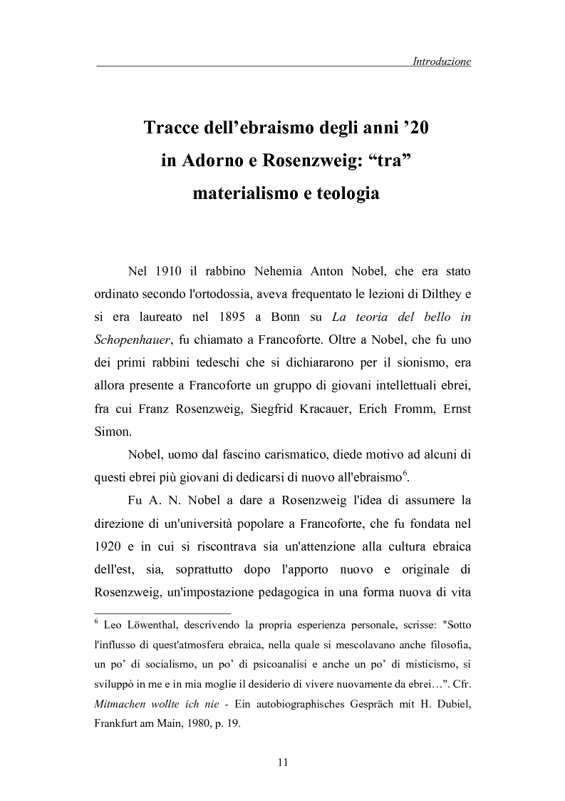 Anteprima della tesi: La morte come critica alla totalità: Franz Rosenzweig e Th. W. Adorno, Pagina 11