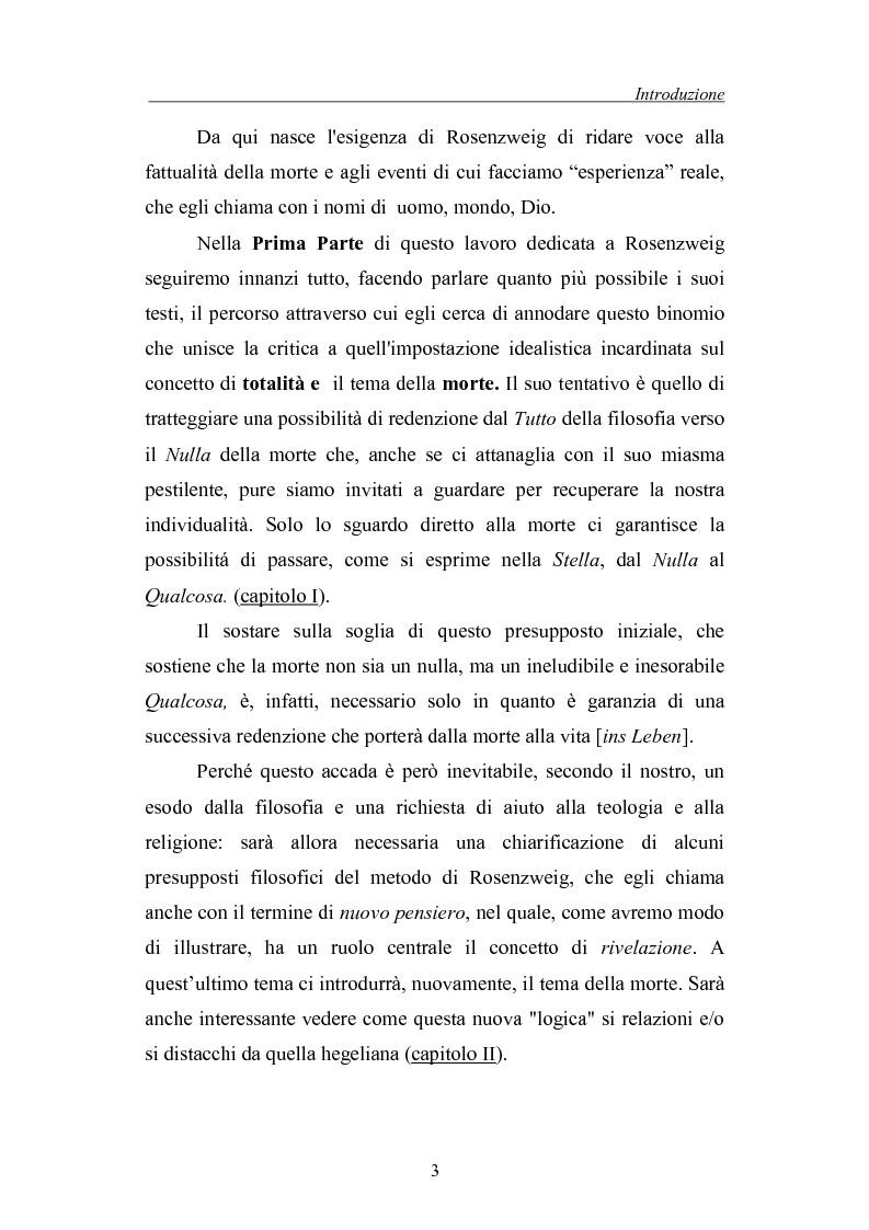 Anteprima della tesi: La morte come critica alla totalità: Franz Rosenzweig e Th. W. Adorno, Pagina 3