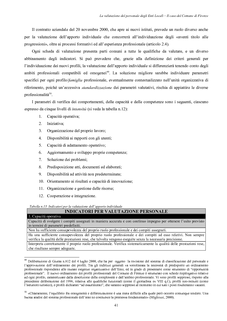 Anteprima della tesi: La valutazione del personale degli Enti Locali - Il caso del Comune di Firenze, Pagina 3