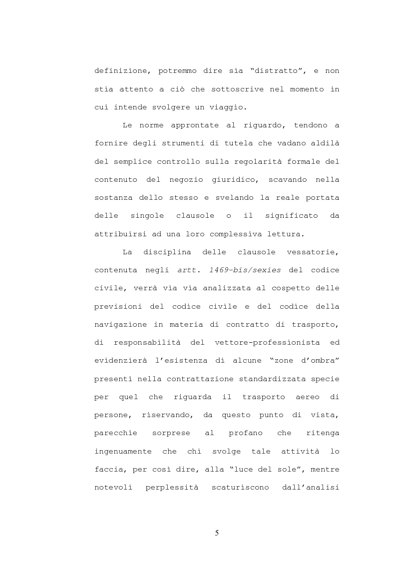 Anteprima della tesi: Il contratto di trasporto di persone, con particolare riguardo ai profili di tutela del consumatore, Pagina 2