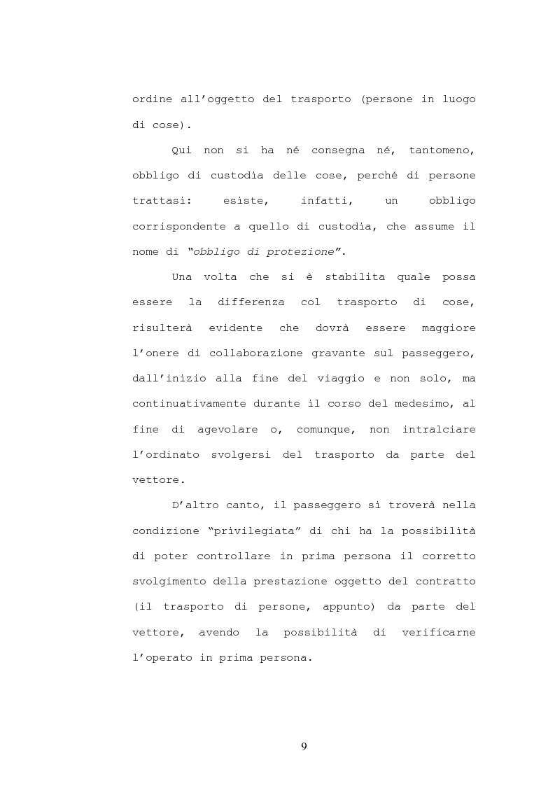 Anteprima della tesi: Il contratto di trasporto di persone, con particolare riguardo ai profili di tutela del consumatore, Pagina 6