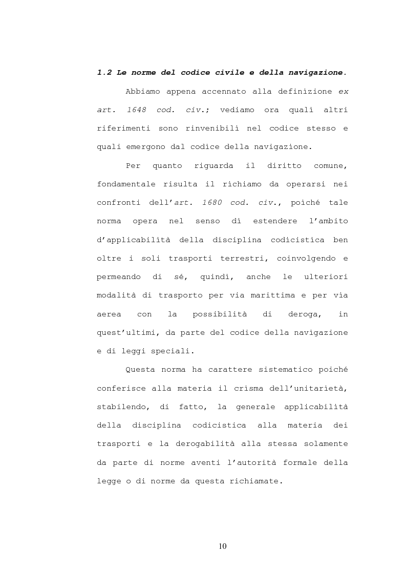 Anteprima della tesi: Il contratto di trasporto di persone, con particolare riguardo ai profili di tutela del consumatore, Pagina 7