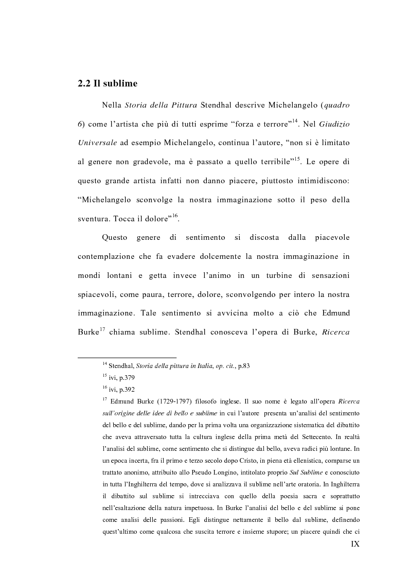 Anteprima della tesi: La concezione della bellezza nell'opera di Stendhal, Pagina 9