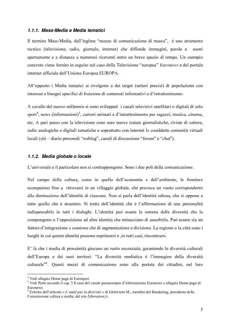 Anteprima della tesi: Un Medium Europeo per un opinione pubblica Europea, Pagina 3