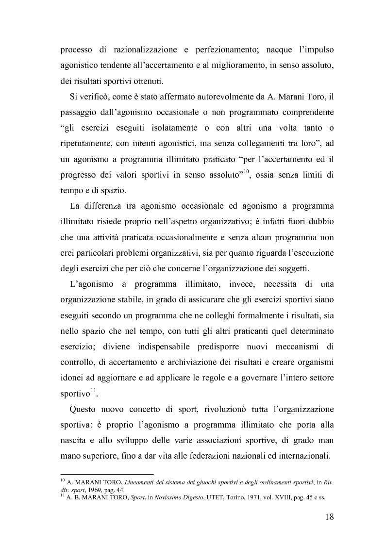 Anteprima della tesi: Il fenomeno sportivo nello Stato italiano tra la teoria pluralistico-ordinamentale e l'impostazione statualistica, Pagina 13
