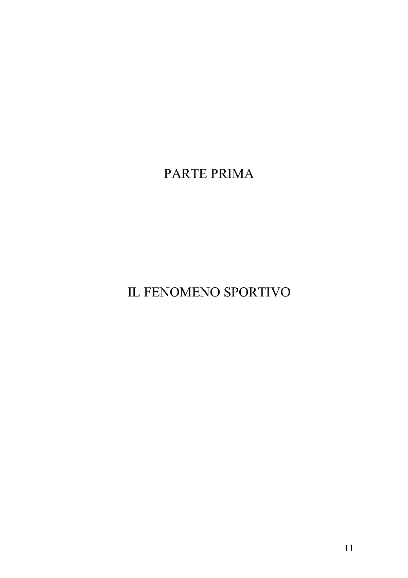 Anteprima della tesi: Il fenomeno sportivo nello Stato italiano tra la teoria pluralistico-ordinamentale e l'impostazione statualistica, Pagina 6