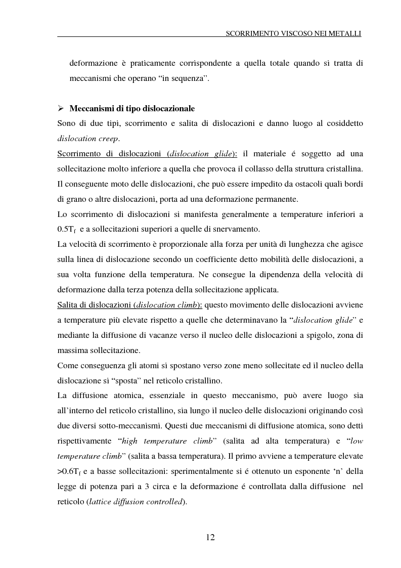 Anteprima della tesi: Scorrimento viscoso e danneggiamento in compositi a matrice metallica, Pagina 12