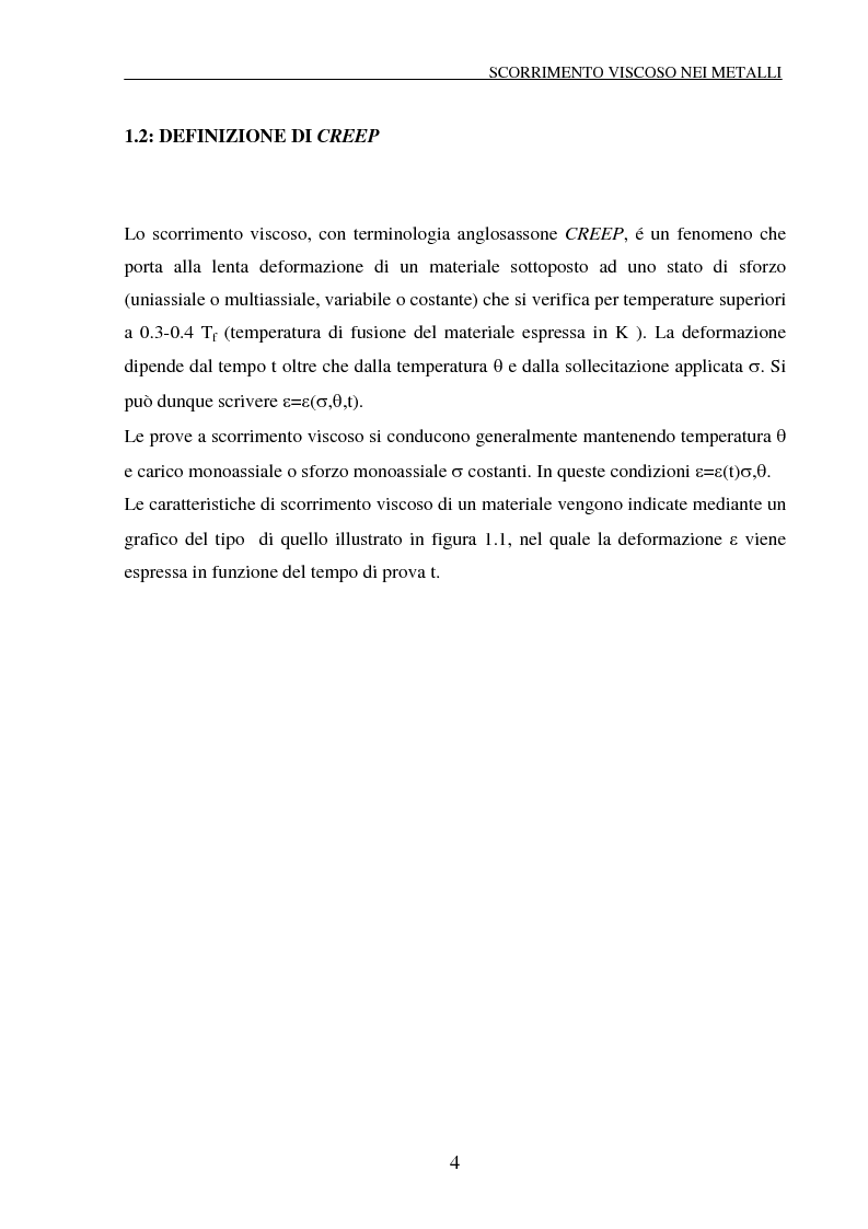 Anteprima della tesi: Scorrimento viscoso e danneggiamento in compositi a matrice metallica, Pagina 4