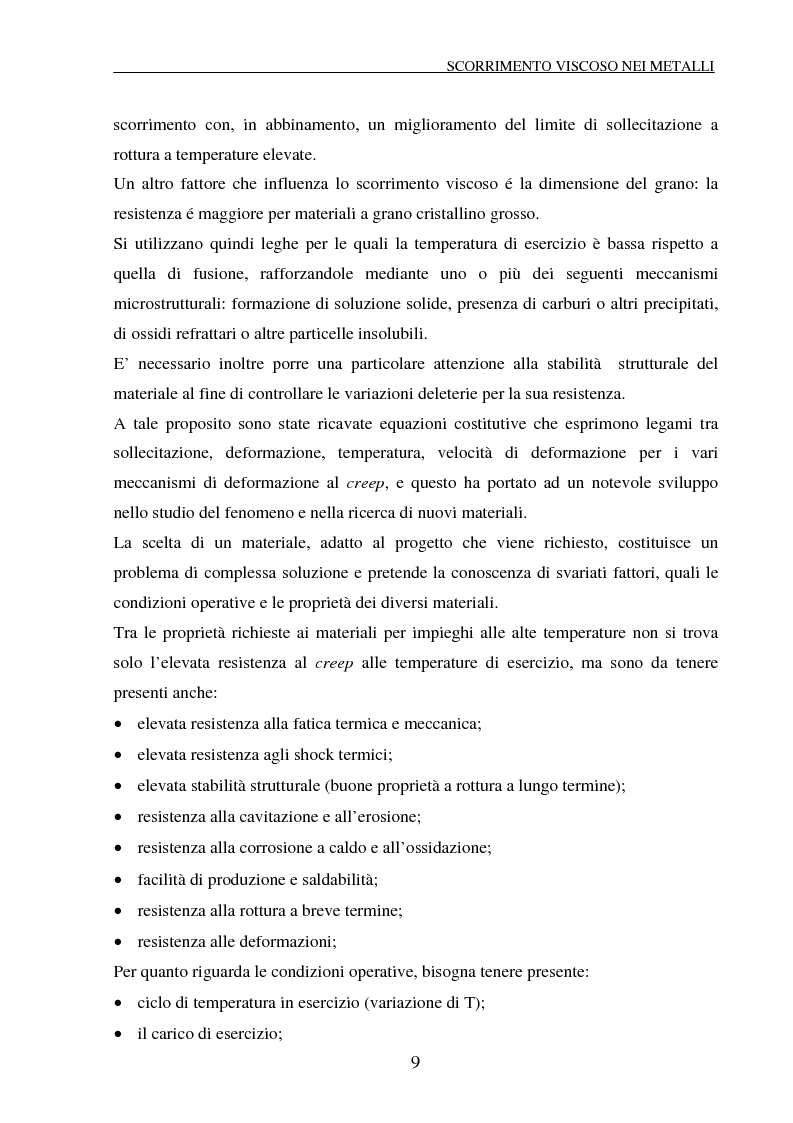 Anteprima della tesi: Scorrimento viscoso e danneggiamento in compositi a matrice metallica, Pagina 9