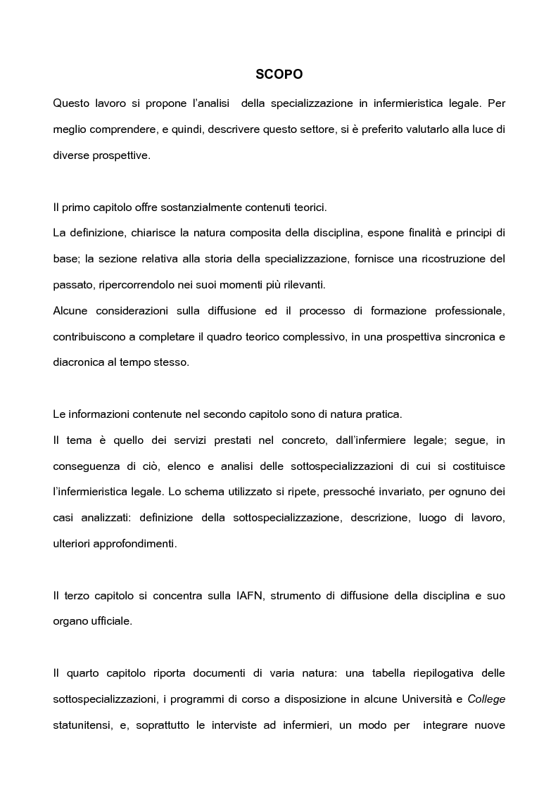 Anteprima della tesi: L'infermieristica legale ''Nurse Forensic'', Pagina 2