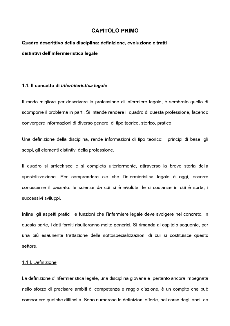 Anteprima della tesi: L'infermieristica legale ''Nurse Forensic'', Pagina 4