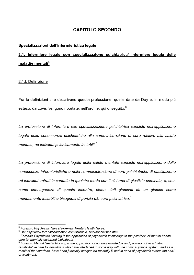 Anteprima della tesi: L'infermieristica legale ''Nurse Forensic'', Pagina 7