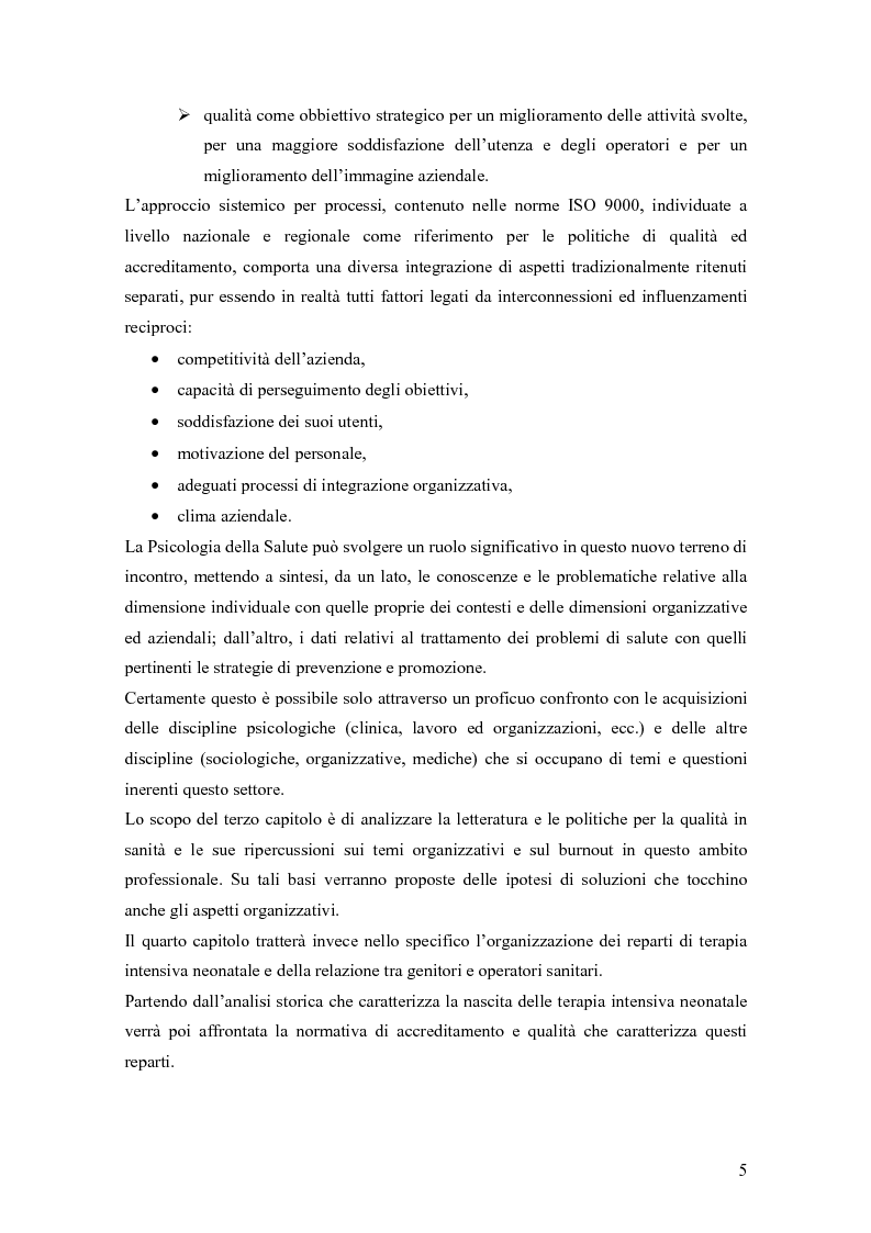 Anteprima della tesi: Dinamiche relazionali e organizzative in un contesto ospedaliero, Pagina 3