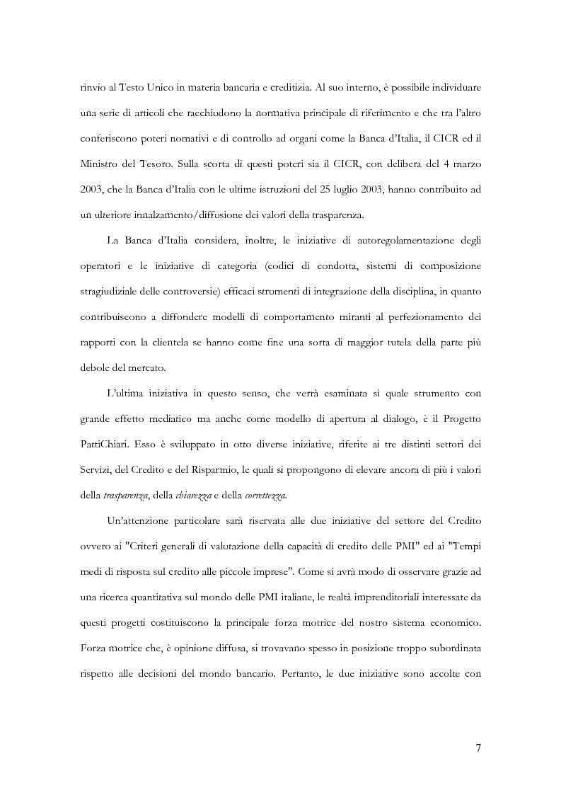Anteprima della tesi: Profili evolutivi della trasparenza bancaria: dal testo unico delle leggi in materia bancaria e creditizia al progetto PattiChiari, Pagina 3