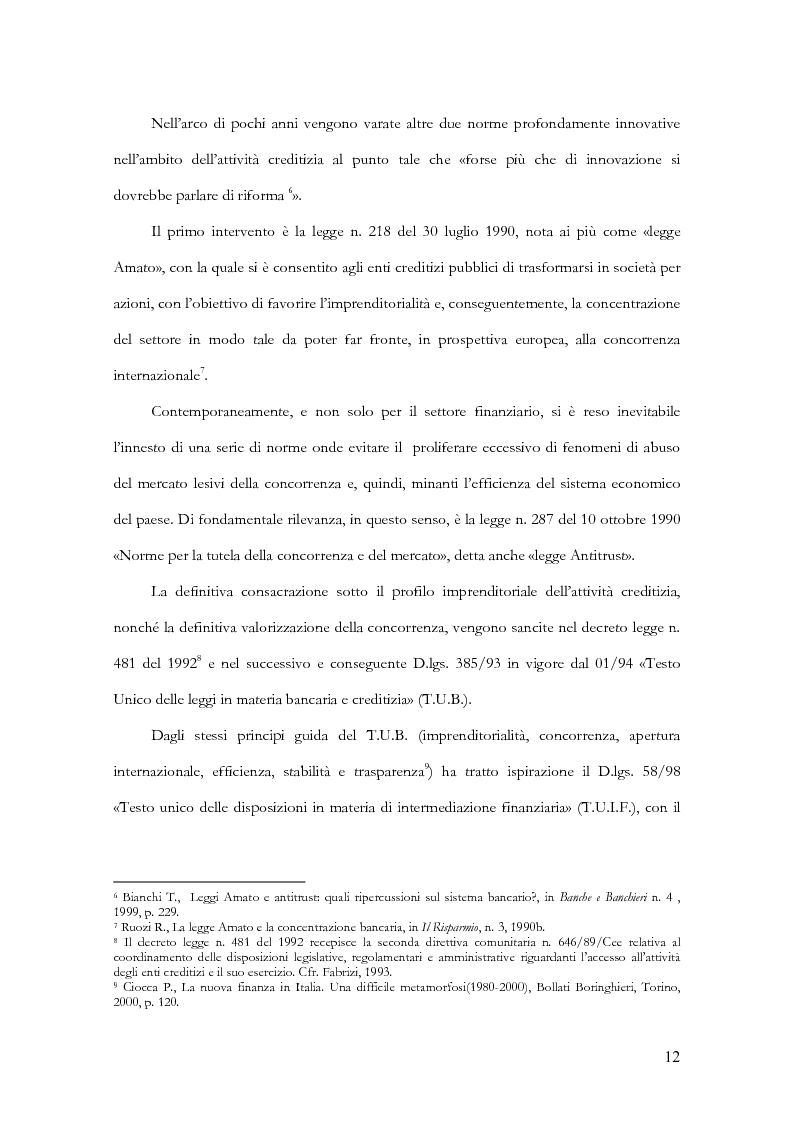 Anteprima della tesi: Profili evolutivi della trasparenza bancaria: dal testo unico delle leggi in materia bancaria e creditizia al progetto PattiChiari, Pagina 8