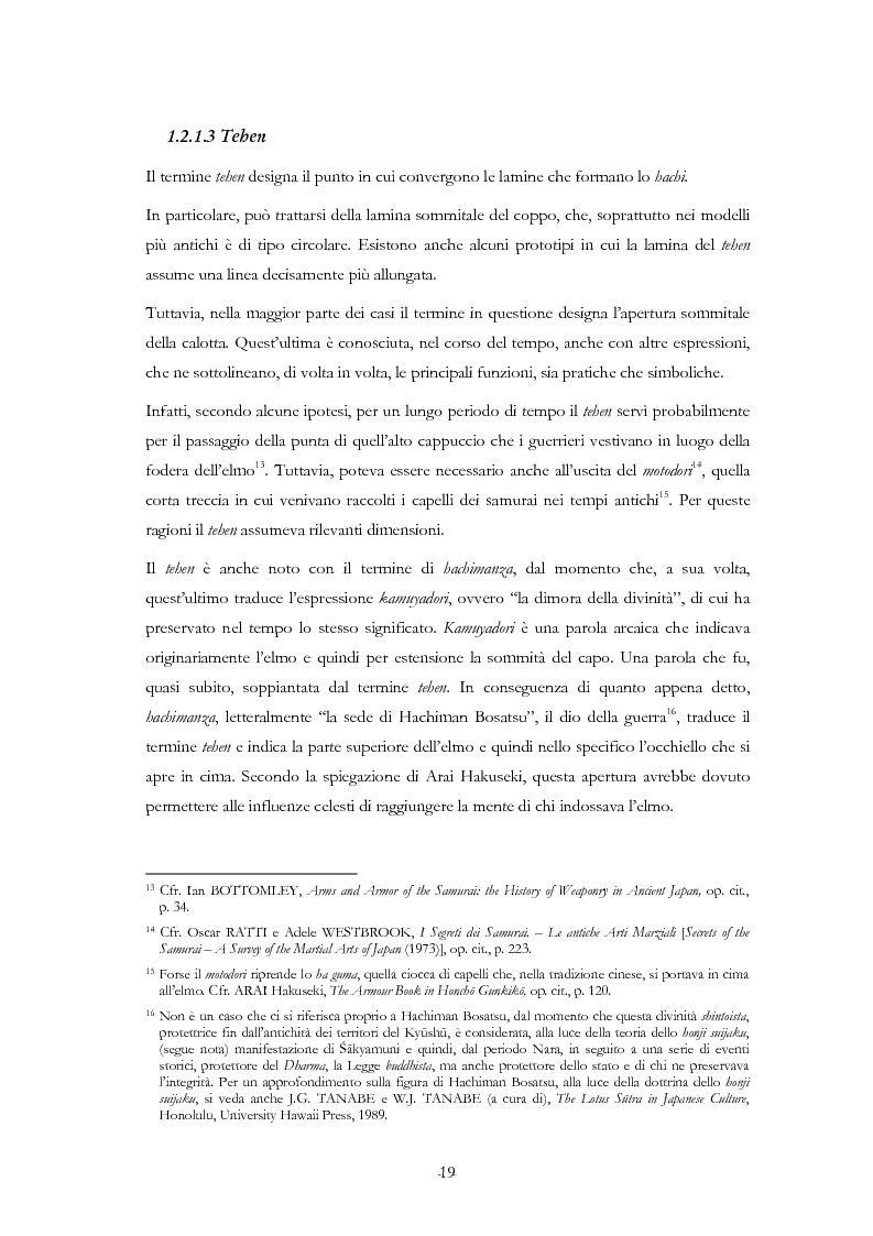 Anteprima della tesi: Kabuto, Jingasa eMengu: evoluzione storica e studio dell'elmo giapponese con speciale riferimento agli esemplari delle civiche raccolte milanesi, Pagina 15