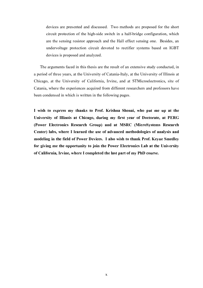 Anteprima della tesi: Analysis, Modelling and Application of Advanced Power Semiconductor Devices, Pagina 5