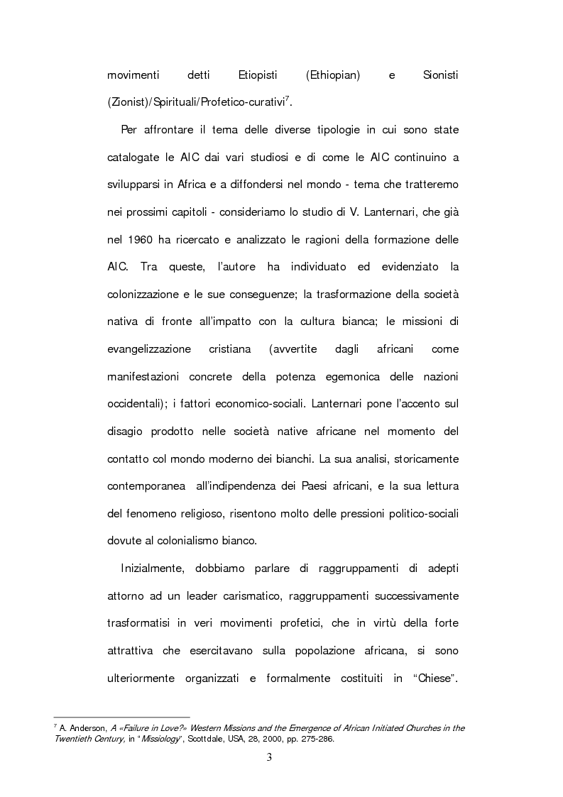 Anteprima della tesi: Una Chiesa Aladura Nigeriana: La Chiesa dei Cherubini e dei Serafini, Pagina 9