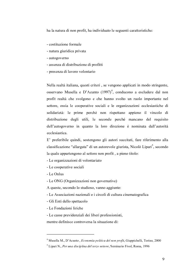 Anteprima della tesi: Non profit e fondazioni, Pagina 4
