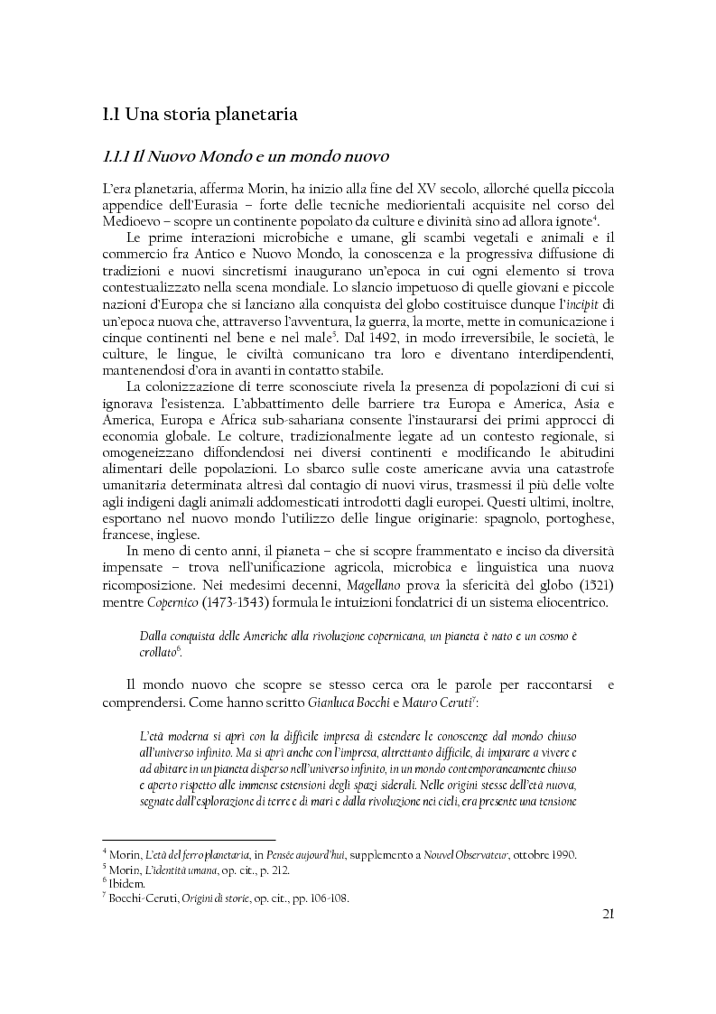Anteprima della tesi: Comunità di destino. Educare alla complessità nell'era planetaria secondo il pensiero di Edgar Morin, Pagina 10